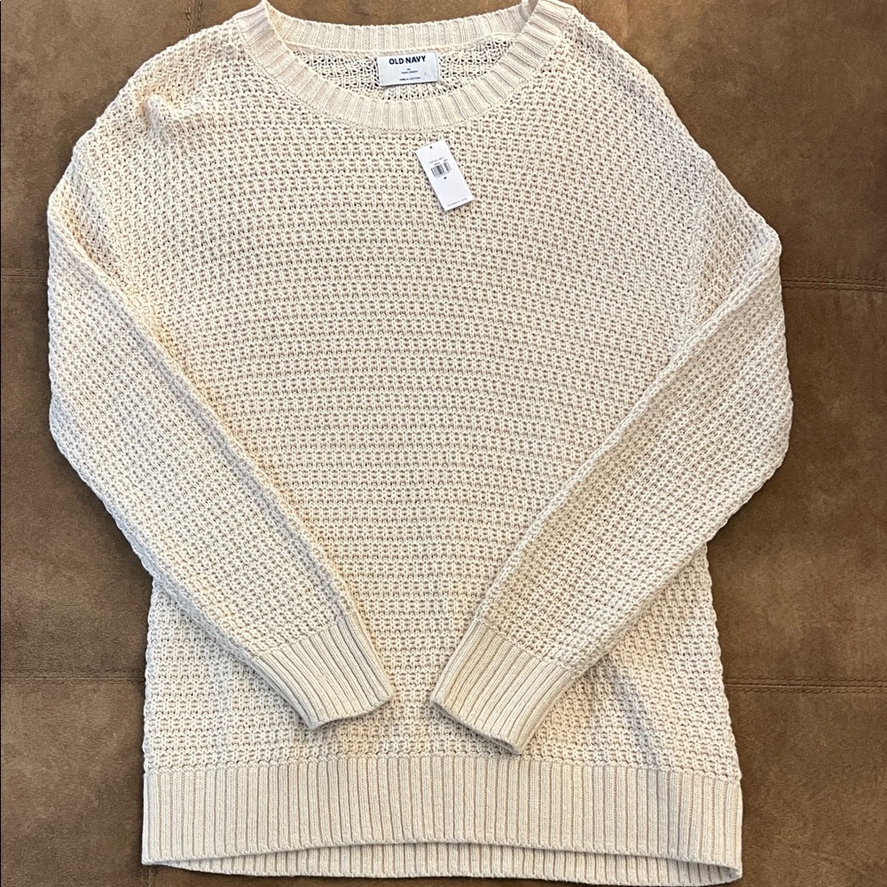 Old Navy Women's Textured Cream Sweater